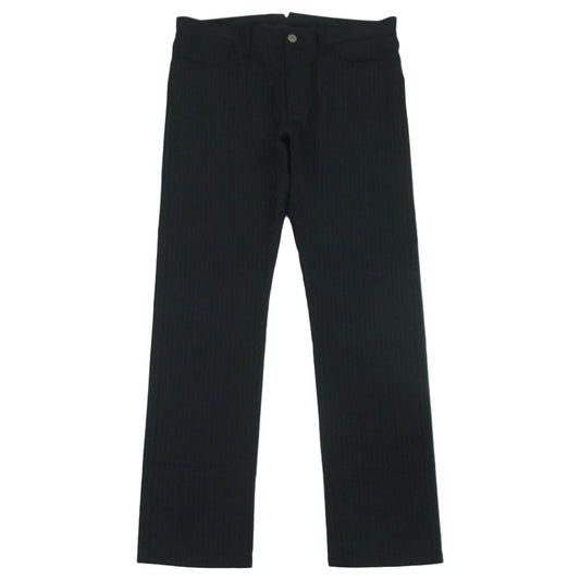 JUNYA WATANABE COMME des GARCONS MAN ジュンヤワタナベコムデギャルソンマン WR-P014 エステル ウールストレッチ ストライプ スラックス パンツ ダークネイビー系 M【中古】