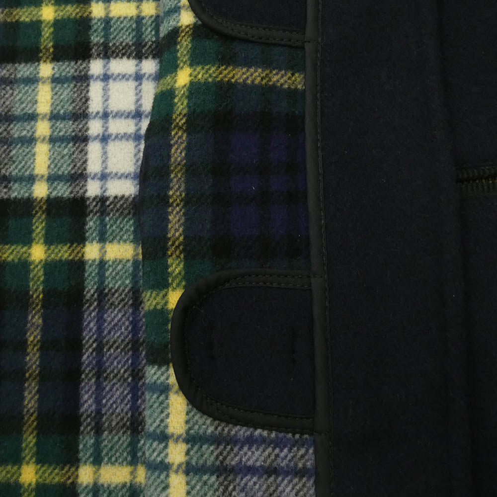 JUNYA WATANABE COMME des GARCONS ジュンヤワタナベコムデギャルソン Gloverall グローバーオール 19AW WD-C903 eYe アイズ Gloverall Customize エルボーパッチ チェック ダッフルコート ブラック系 ネイビー系 S【中古】