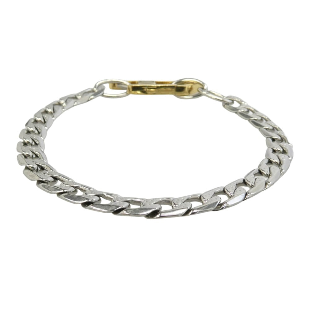DIESEL ディーゼル Dロゴ オーバルD チェーン ブレスレット シルバー系 ゴールド系【中古】