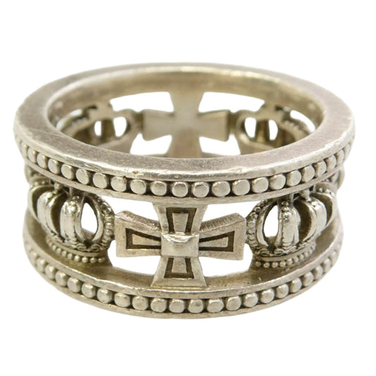 Justin Davis ジャスティンデイビス SRJ175 MEDIEVAL WEDDING BAND メディバル ウェディング バンド リング シルバー系 24号【中古】