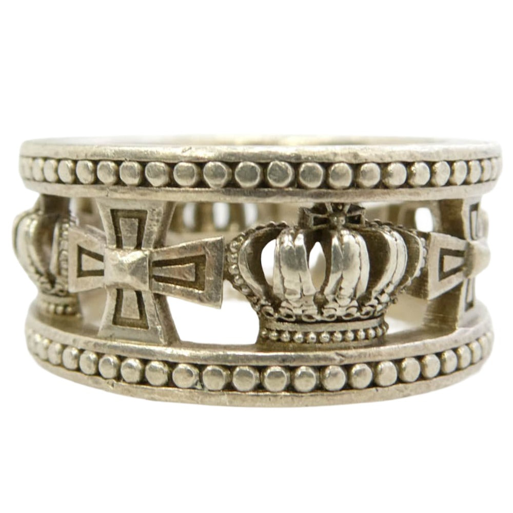 Justin Davis ジャスティンデイビス SRJ175 MEDIEVAL WEDDING BAND メディバル ウェディング バンド リング シルバー系 24号【中古】