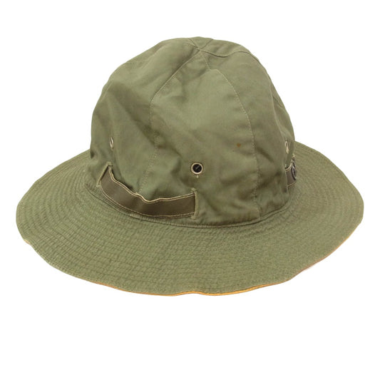 アメリカ軍 40s Reversible Sun Hat リバーシブル サンハット 帽子 カーキ系【中古】