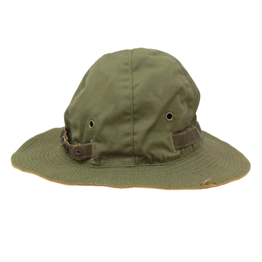 アメリカ軍 40s Reversible Sun Hat リバーシブル サンハット 帽子 カーキ系【中古】