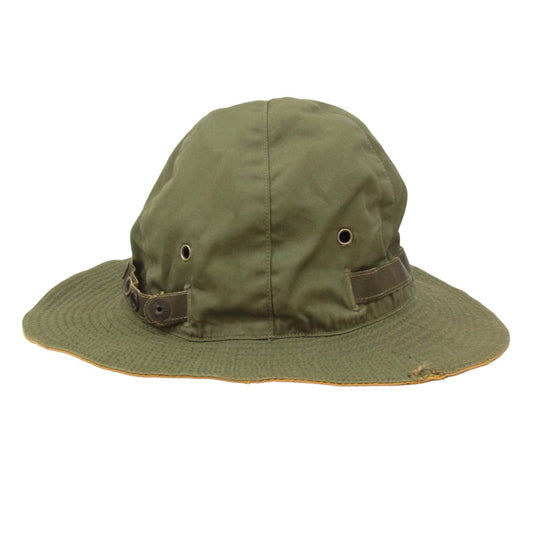 アメリカ軍 40s Reversible Sun Hat リバーシブル サンハット 帽子 カーキ系【中古】