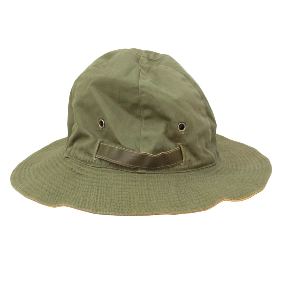 アメリカ軍 40s Reversible Sun Hat リバーシブル サンハット 帽子 カーキ系【中古】