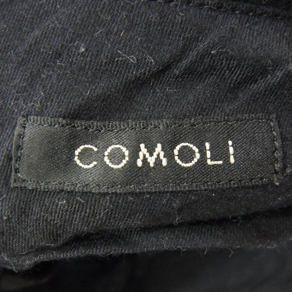 COMOLI コモリ 17AW L03-03011 モールスキン バックストラップ パンツ ブラック系 2【中古】