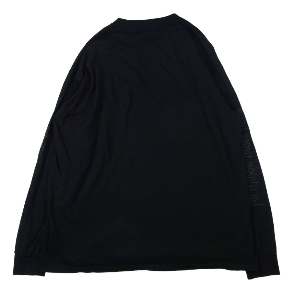 COMOLI コモリ 25AW C03-05009 コットンカシミヤ長袖Tシャツ 長袖クルー ブラック系 3【中古】