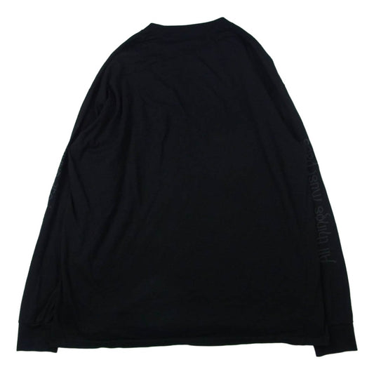 COMOLI コモリ 25AW C03-05009 コットンカシミヤ長袖Tシャツ 長袖クルー ブラック系 3【中古】