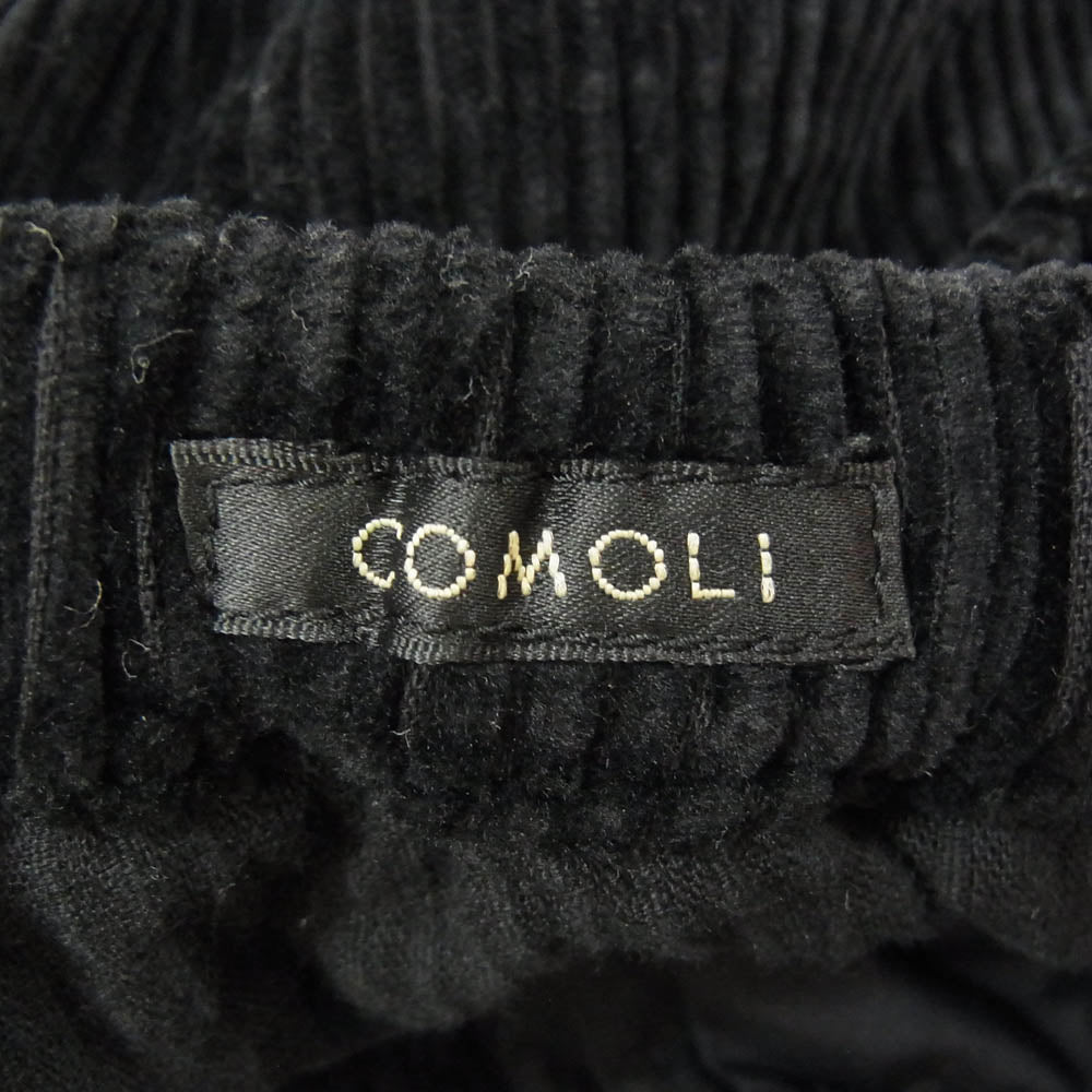 COMOLI コモリ 24AW A03-03018 コーデュロイ ドローストリング パンツ ブラック系 2【中古】