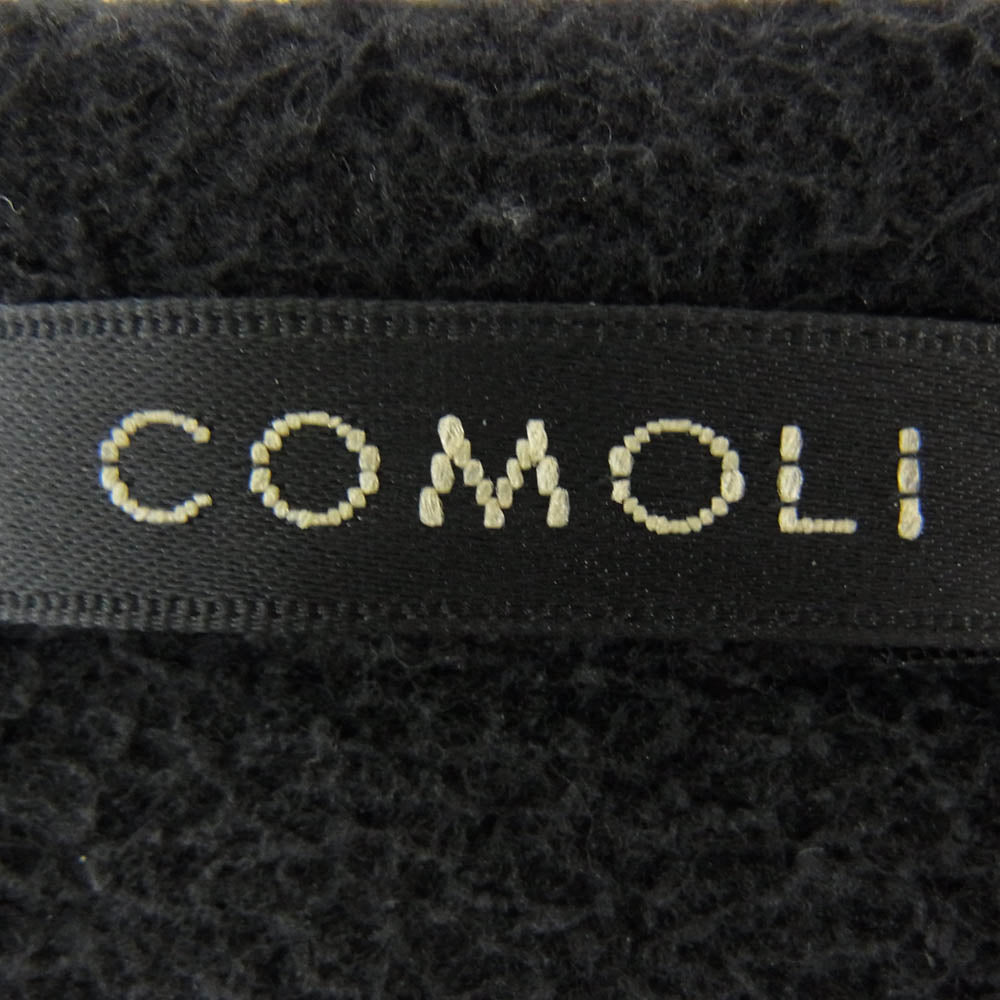 COMOLI コモリ 25AW C03-05012 シルク フリース クルーネック プルオーバー ジャケット FADE BLACK ブラック系 3【中古】