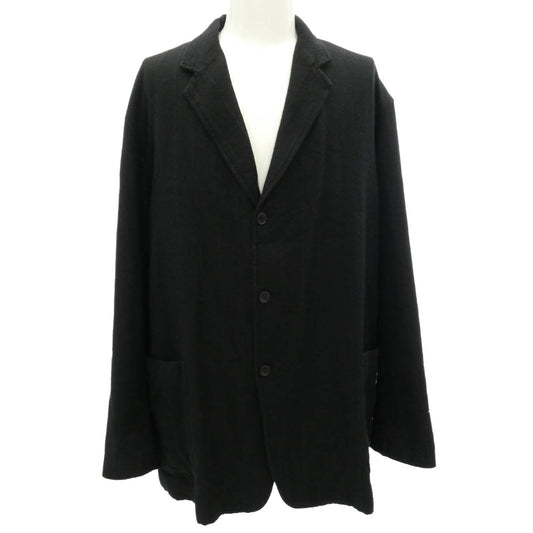 COMOLI コモリ 24AW A03-01010 カシミヤ シルク ストライプ ジャケット ブラック系 2【中古】