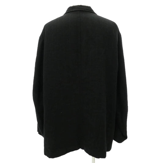COMOLI コモリ 24AW A03-01010 カシミヤ シルク ストライプ ジャケット ブラック系 2【中古】