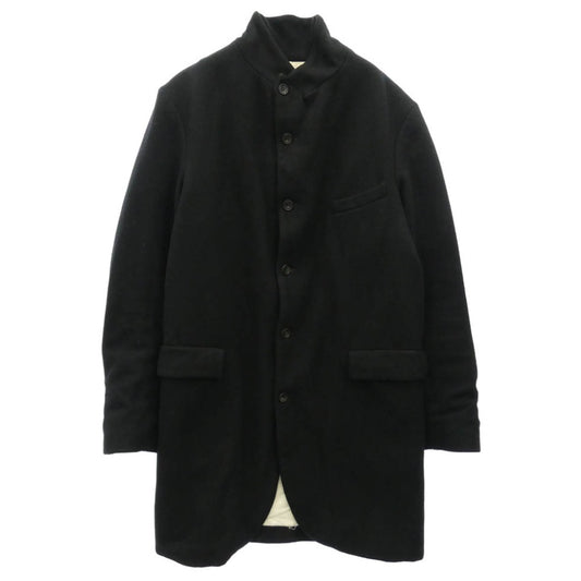 Paul Harnden ポールハーデン Mens Long Blazer ウールメルトン メンズロングブレザー ジャケット ブラック系 XS【中古】