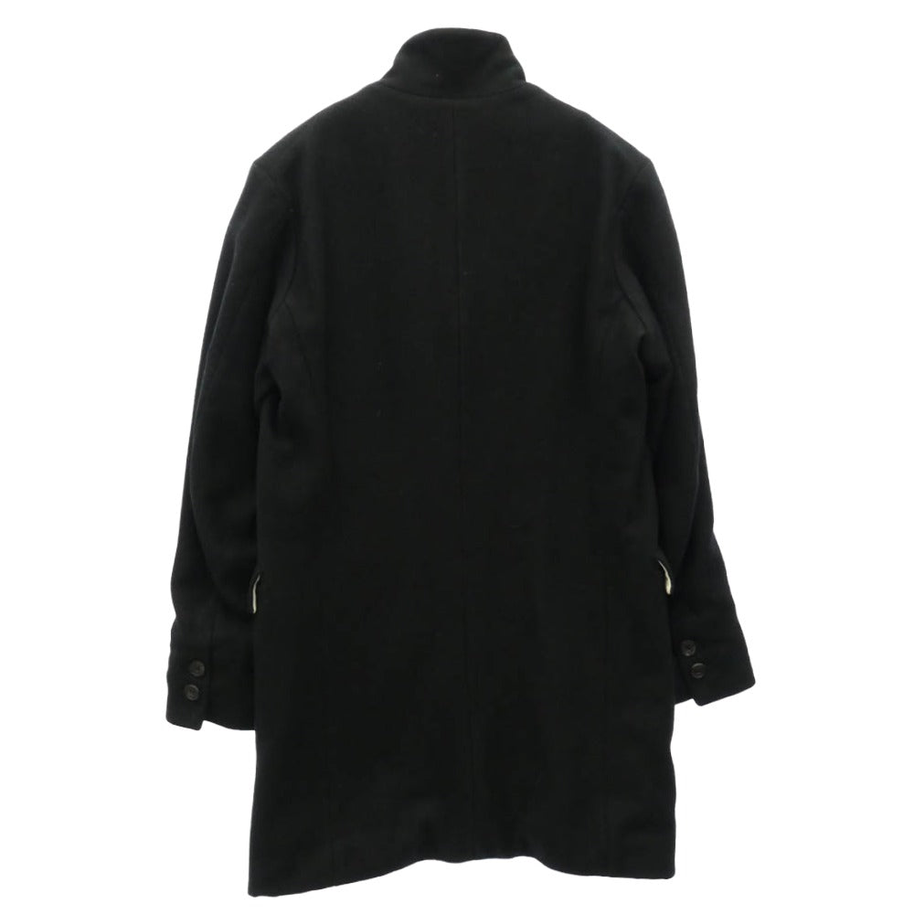 Paul Harnden ポールハーデン Mens Long Blazer ウールメルトン メンズロングブレザー ジャケット ブラック系 XS【中古】