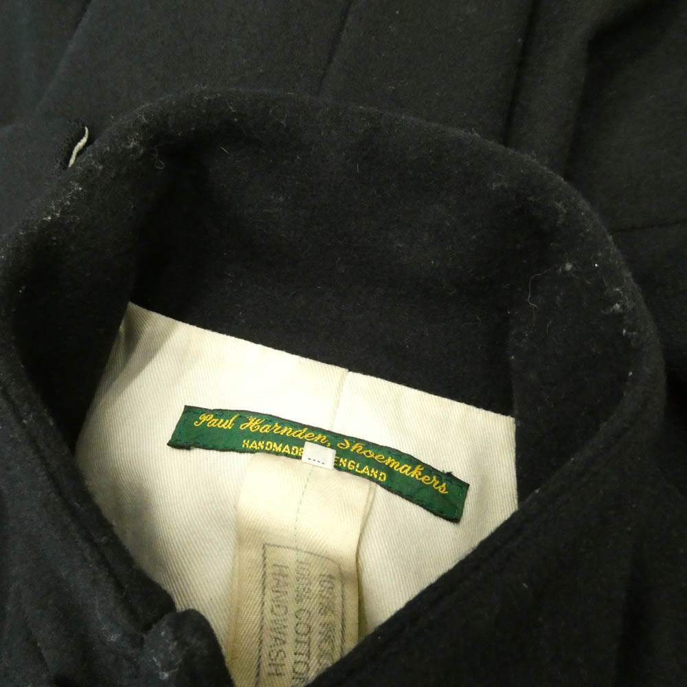 Paul Harnden ポールハーデン Mens Long Blazer ウールメルトン メンズロングブレザー ジャケット ブラック系 XS【中古】
