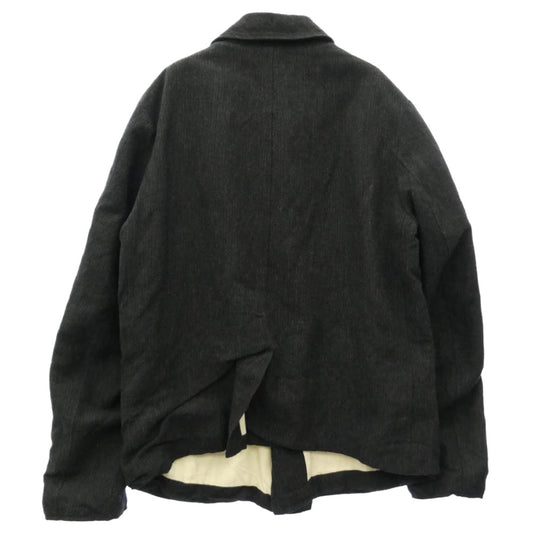 Paul Harnden ポールハーデン Wool Linen Mac Coat Tweed Short ウールリネン ツイード ショート マックコート チャコール系 S【中古】