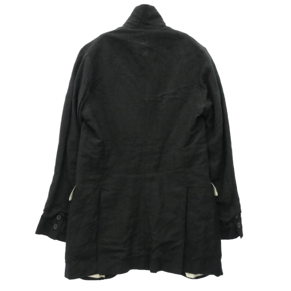 Paul Harnden ポールハーデン Mens Long Blazer ウールリネン メンズロングブレザー ジャケット グレー系 L【中古】