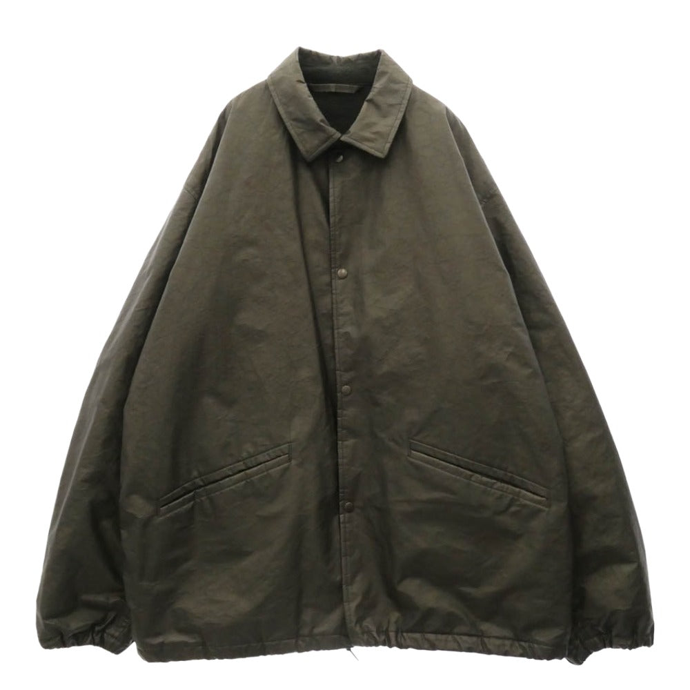 COMOLI コモリ 25SS B01-01016 ペーパーレザー コーチジャケット ブラック系 3【中古】