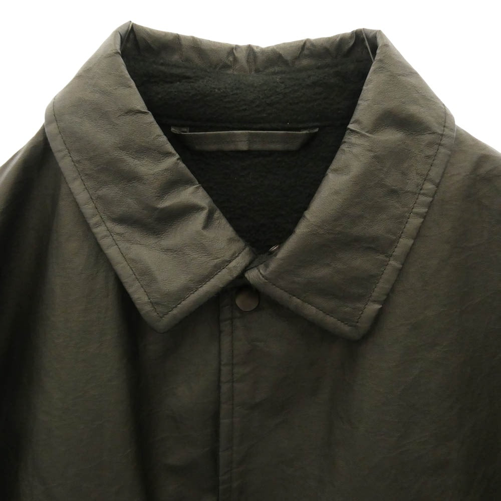 COMOLI コモリ 25SS B01-01016 ペーパーレザー コーチジャケット ブラック系 3【中古】