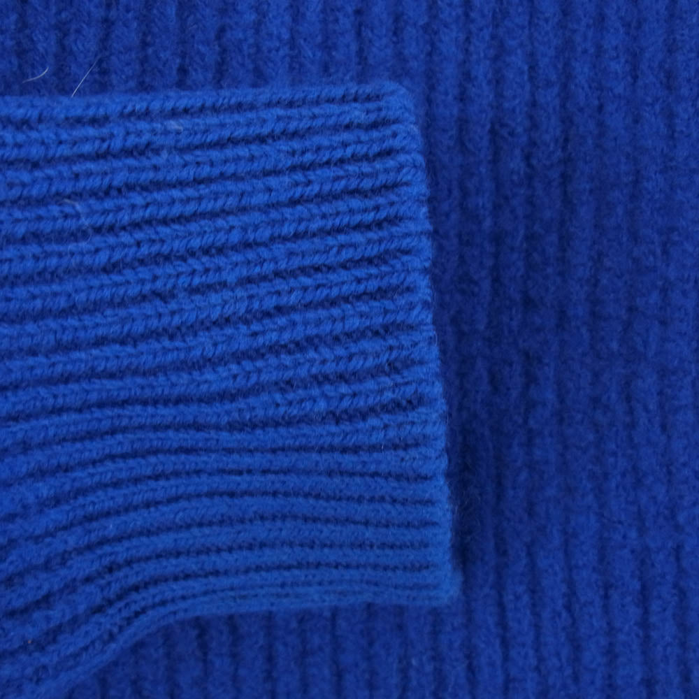 AURALEE オーラリー 23AW A23AP01MR Milled French Merino Rib Knit Boat Neck P/O ミルド フレンチ メリノ リブ ニット ブルー系 5【中古】