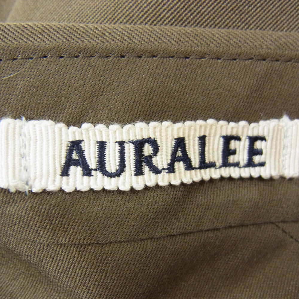 AURALEE オーラリー 24AW A24AP03MG　 LIGHT WOOL MAX GABARDINE TWO-TUCK SLACKS ライトウールマックス ウールギャバジン スラックス パンツ ブラウン系 4【中古】