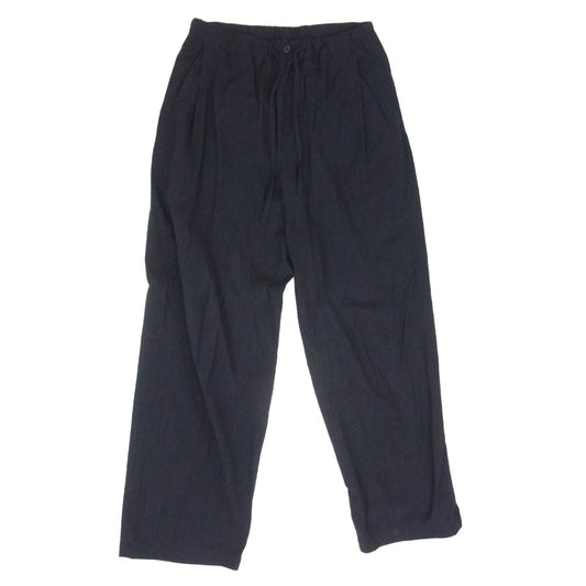 アルテリア ULPT63-KA188-B SILK WOOL STRIPED OX DRAWSTRING PANTS ウールシルク ストライプ オックス ドローストリングパンツ ブラック系 3【中古】