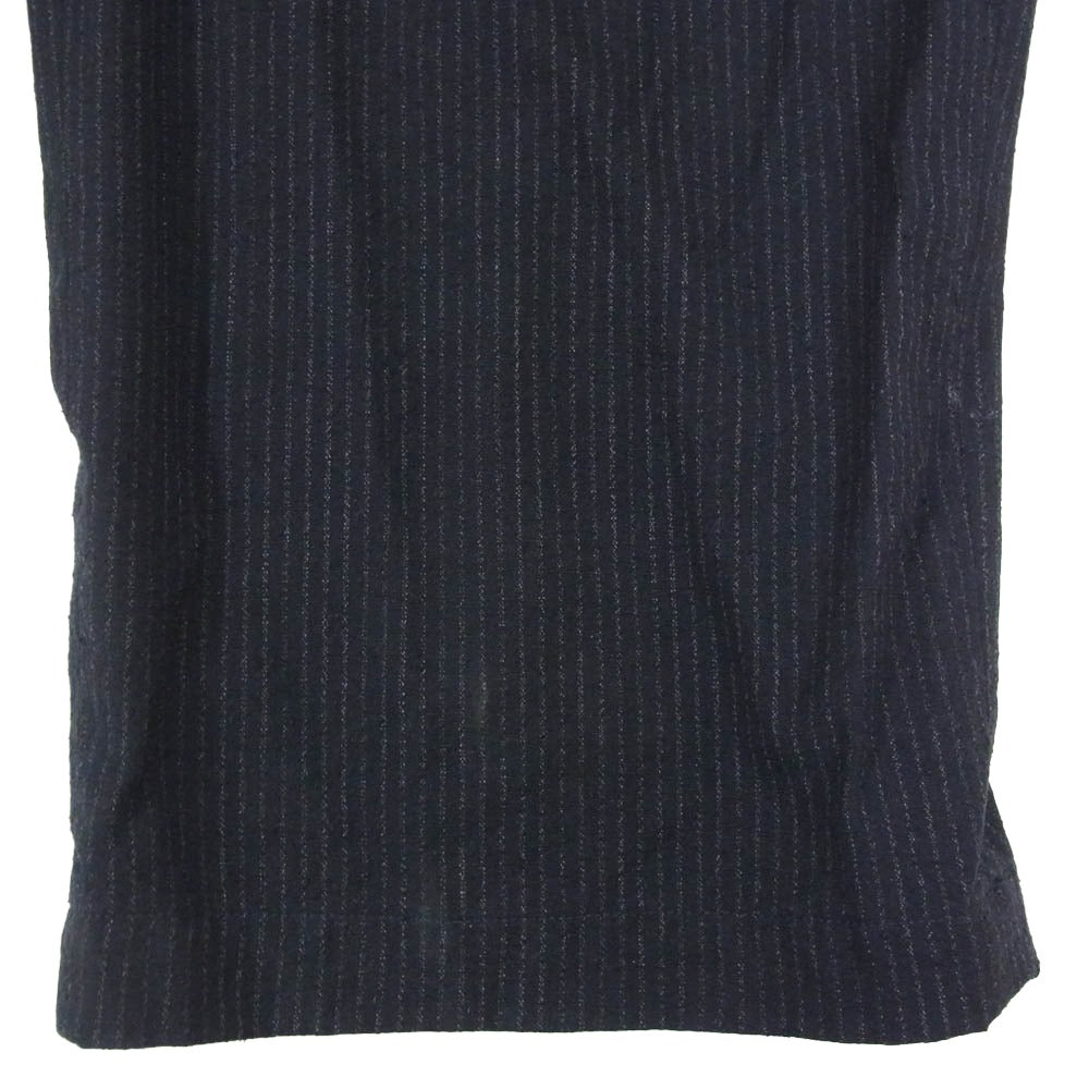 アルテリア ULPT63-KA188-B SILK WOOL STRIPED OX DRAWSTRING PANTS ウールシルク ストライプ オックス ドローストリングパンツ ブラック系 3【中古】