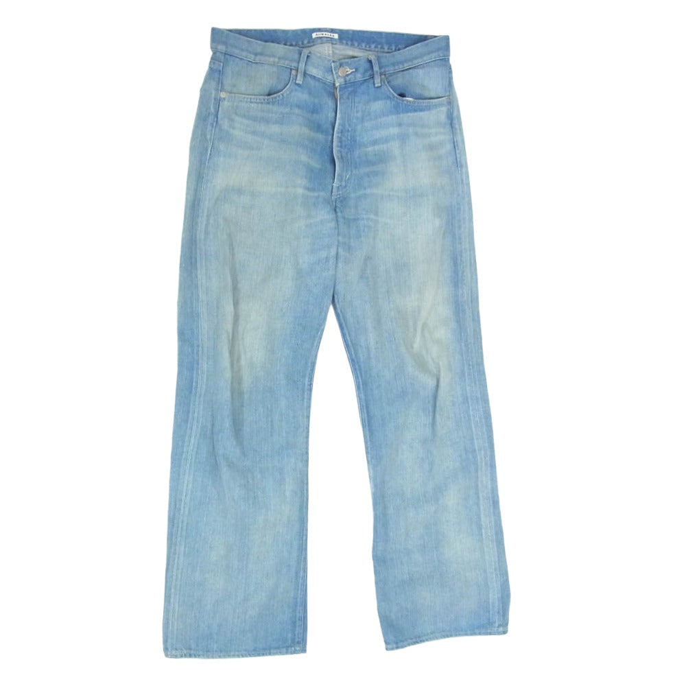 AURALEE オーラリー 25SS A25SP02DE SELVEDGE FADED LIGHT DENIM PANTS A ヴィンテージ加工 フェード セルビッジ デニム パンツ ジーンズ インディゴブルー系 4【中古】