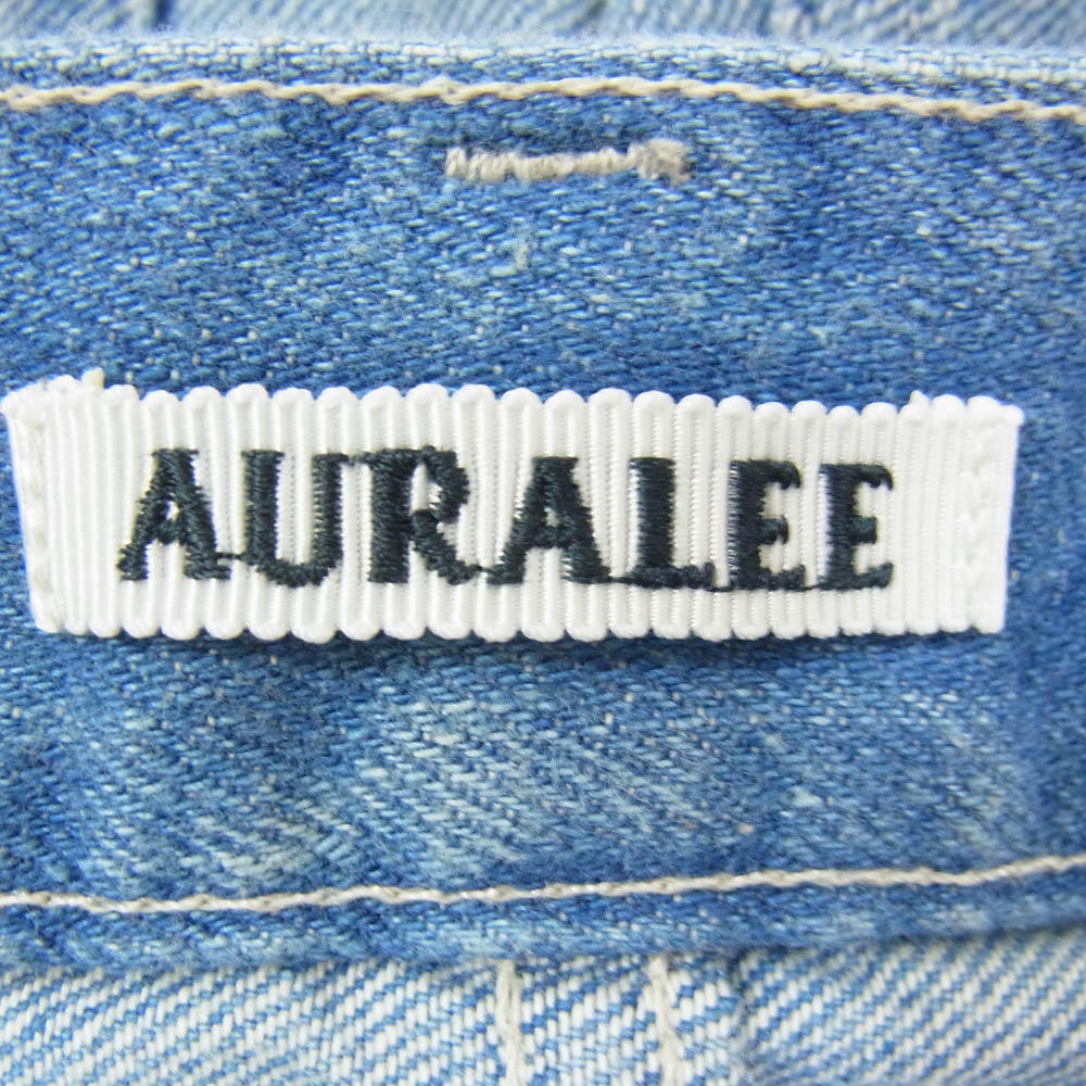 AURALEE オーラリー 25SS A25SP02DE SELVEDGE FADED LIGHT DENIM PANTS A ヴィンテージ加工 フェード セルビッジ デニム パンツ ジーンズ インディゴブルー系 4【中古】