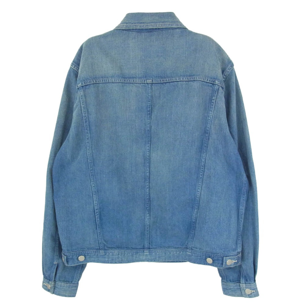 AURALEE オーラリー 25SS A25SB01DE SELVEDGE FADED LIGHT DENIM BLOUSON セルビッジ デニム ジャケット ブルゾン インディゴブルー系 4【中古】