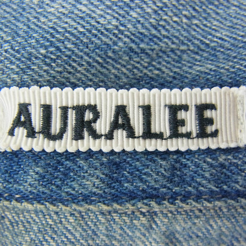 AURALEE オーラリー 25SS A25SB01DE SELVEDGE FADED LIGHT DENIM BLOUSON セルビッジ デニム ジャケット ブルゾン インディゴブルー系 4【中古】