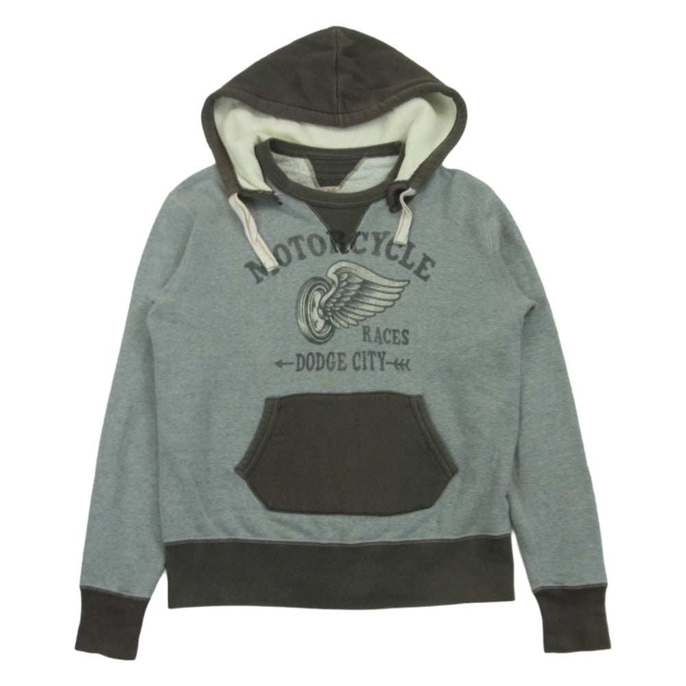 TOY'S McCOY トイズマッコイ TMC１757 ATTACHED HOOD SWEAT PARKA アタッチド フード スウェット 後付け プルオーバー パーカー グレー系 38【中古】