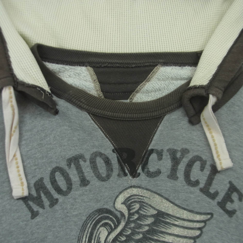 TOY'S McCOY トイズマッコイ TMC１757 ATTACHED HOOD SWEAT PARKA アタッチド フード スウェット 後付け プルオーバー パーカー グレー系 38【中古】
