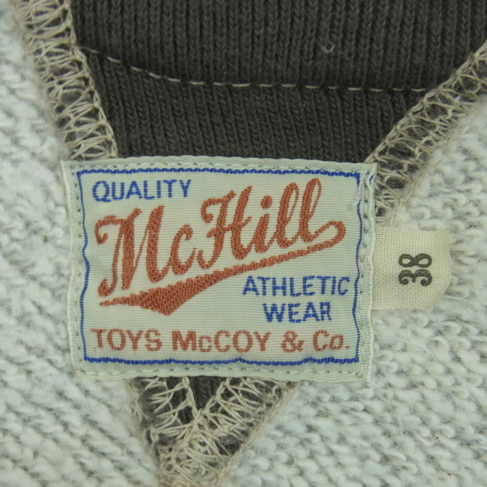 TOY'S McCOY トイズマッコイ TMC１757 ATTACHED HOOD SWEAT PARKA アタッチド フード スウェット 後付け プルオーバー パーカー グレー系 38【中古】