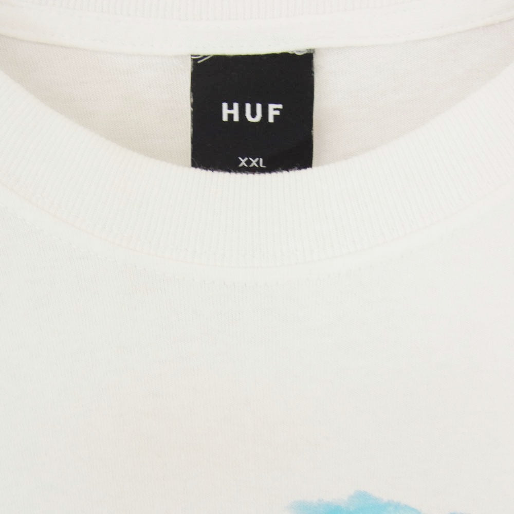 HUF ハフ Fairy Tale フェアリーテイル フロントプリント ロングスリーブ 長袖 Tシャツ カットソー ホワイト系 XXL【中古】