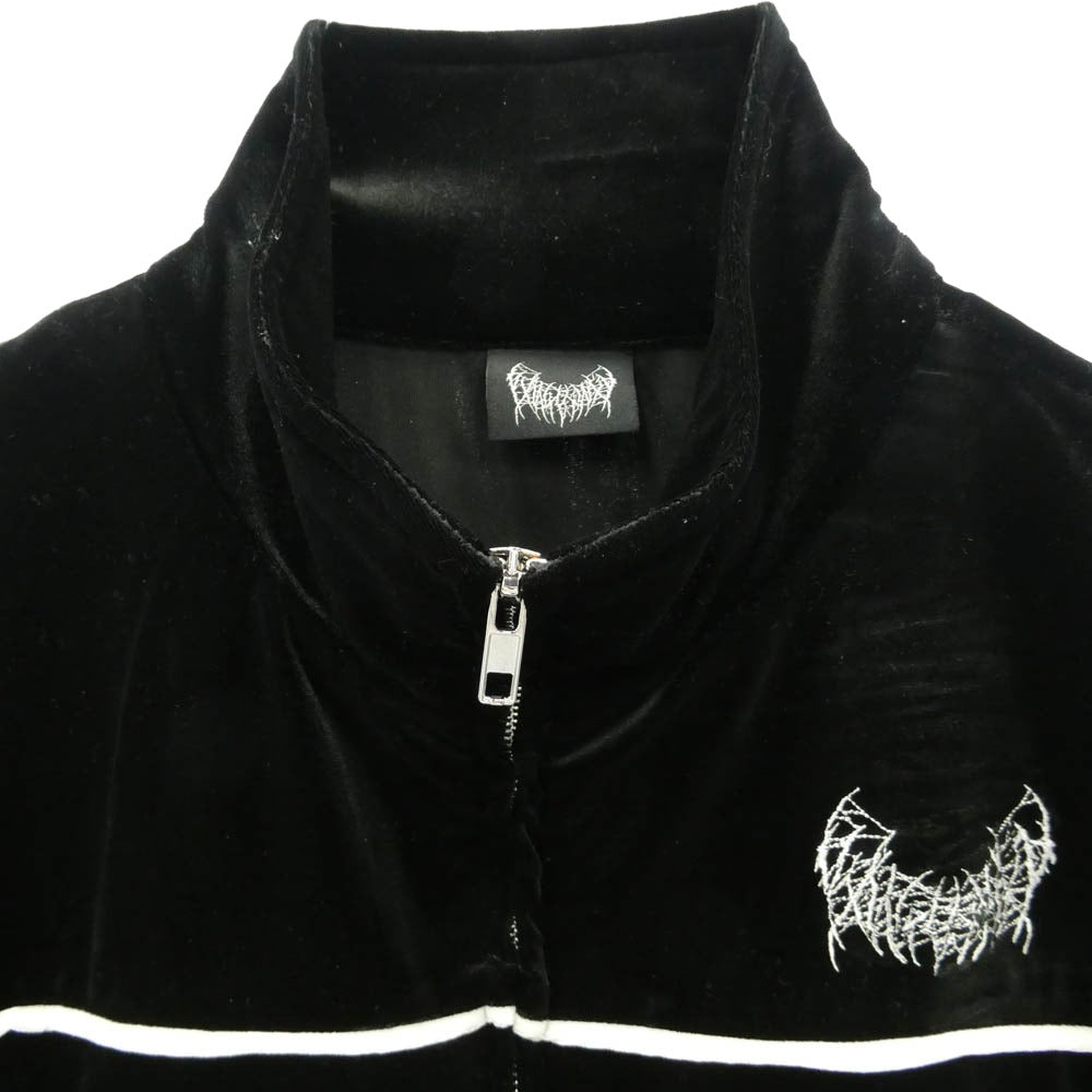 ヤングブラッツ Velour jacket pants ベロア ジップアップ ジャケット パンツ セットアップ ブラック系 L【中古】