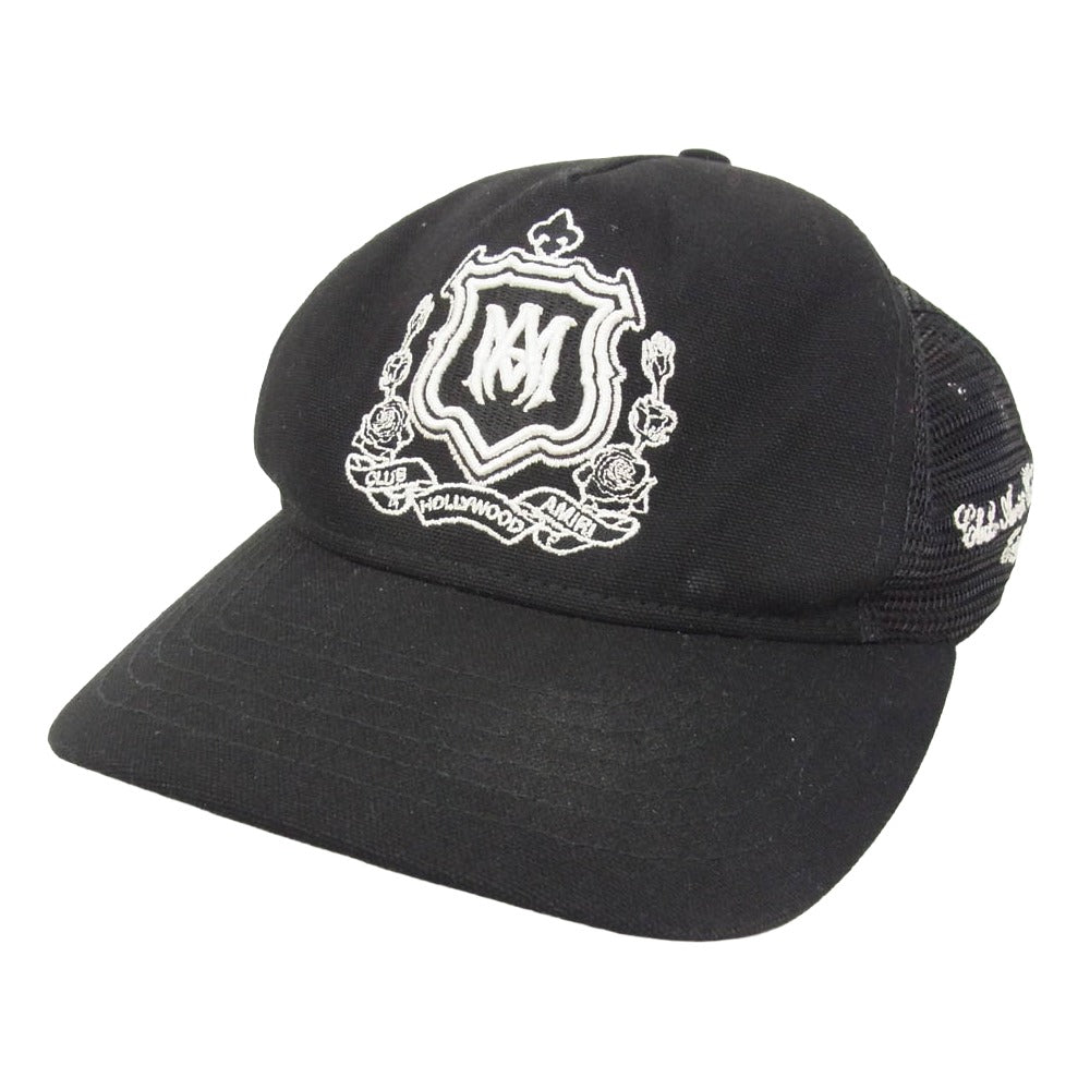 AMIRI アミリ 25AW AMHATR1037 MA CREST TRUCKER HAT エムエー クレスト トラッカーハット キャップ 帽子 ブラック系【中古】