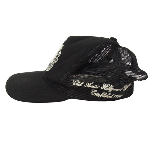AMIRI アミリ 25AW AMHATR1037 MA CREST TRUCKER HAT エムエー クレスト トラッカーハット キャップ 帽子 ブラック系【中古】