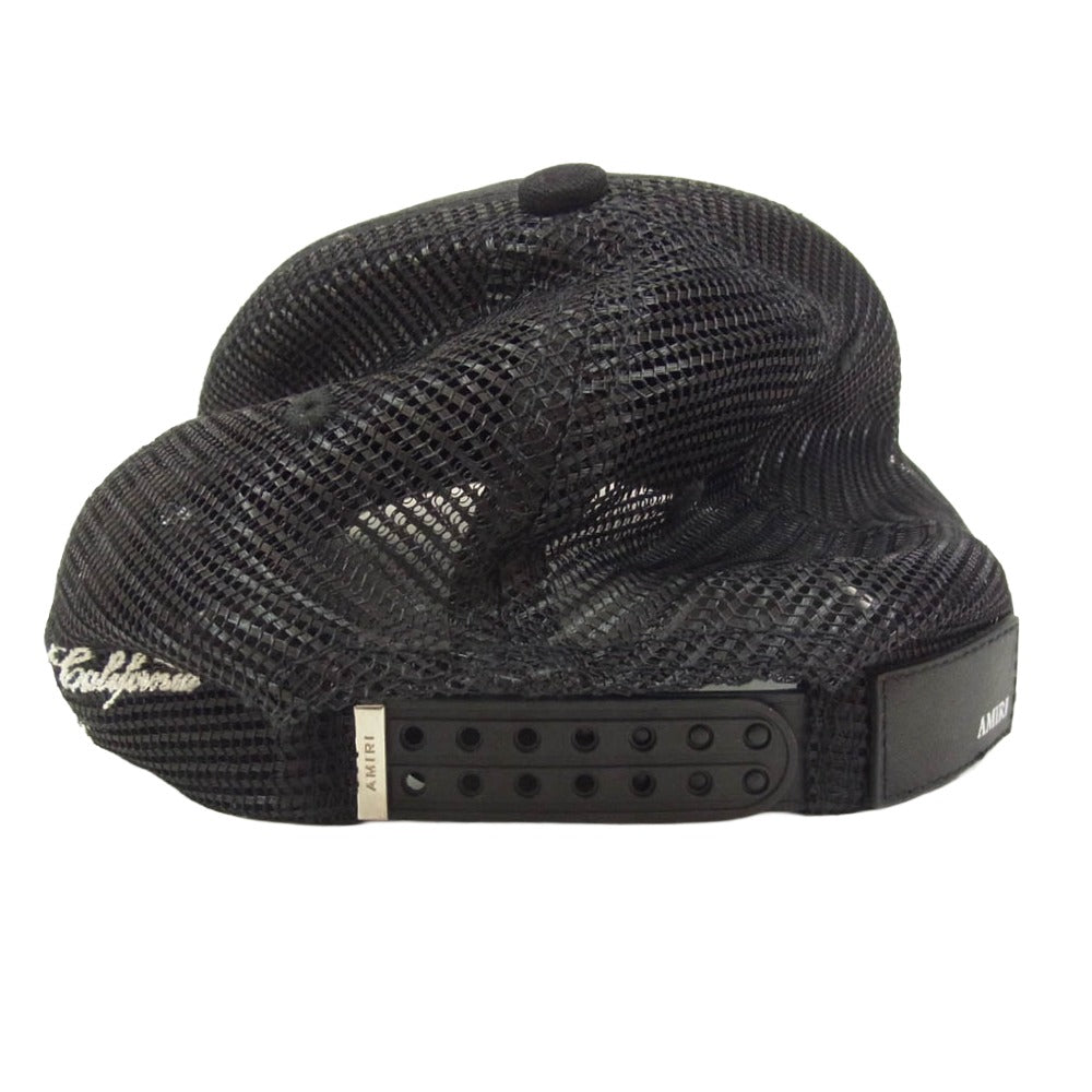 AMIRI アミリ 25AW AMHATR1037 MA CREST TRUCKER HAT エムエー クレスト トラッカーハット キャップ 帽子 ブラック系【中古】