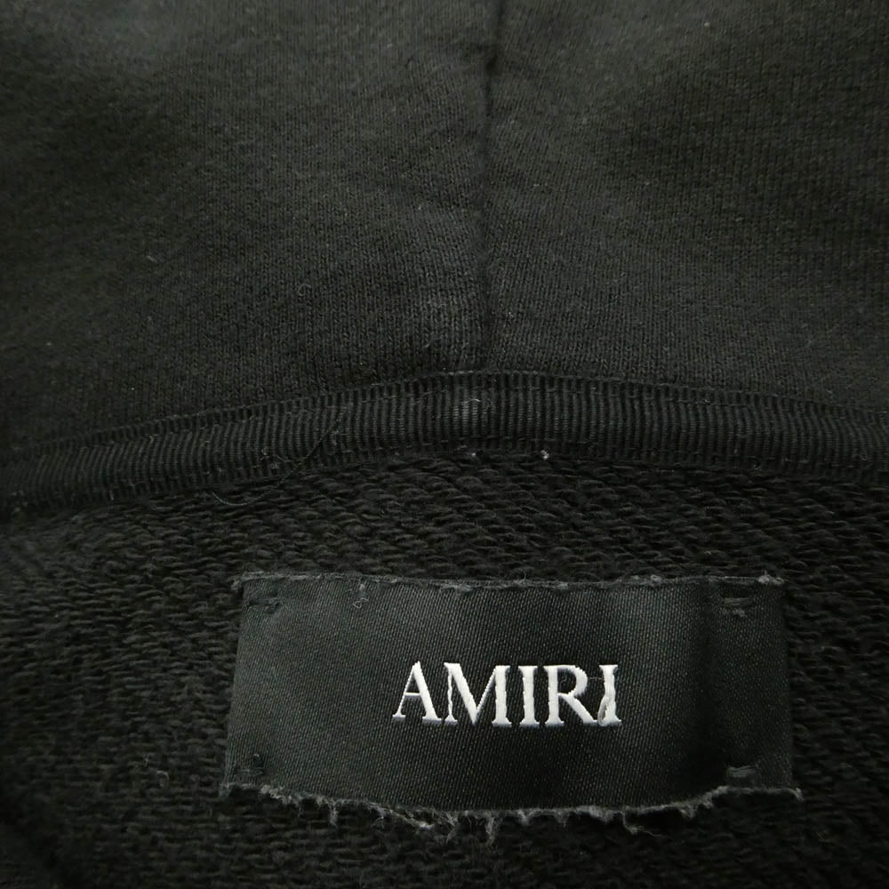 AMIRI アミリ AMJYHD1066 MA Quad Zip Hoodie エムエー クアッド ジップフーディ ロゴ ジップアップ パーカー ブラック系 L【中古】