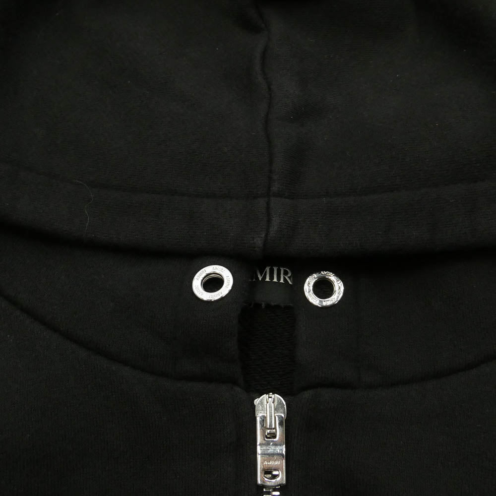 AMIRI アミリ AMJYHD1066 MA Quad Zip Hoodie エムエー クアッド ジップフーディ ロゴ ジップアップ パーカー ブラック系 L【中古】