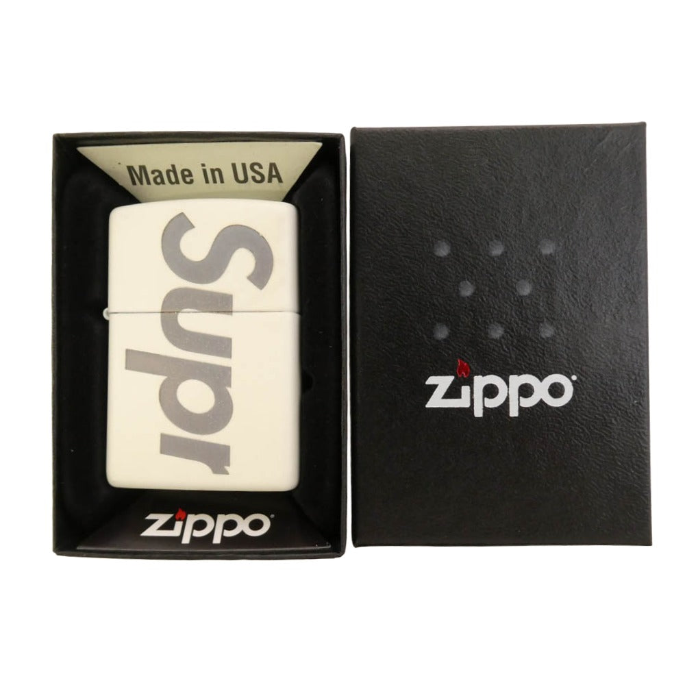 Supreme シュプリーム ZIPPO ジッポ 20SS x ZIPPO ジッポ Glow in the Dark グロー イン ザ ダーク 蓄光 ライター グレー系 アイボリー系【極上美品】【中古】