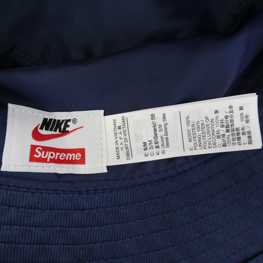 Supreme シュプリーム NIKE ナイキ 24SS FZ6789-410 x Nike ナイキ Dazzle Crusher スウッシュ刺繡 ダズル クラッシャー ハット 帽子 ネイビー系 S/M【極上美品】【中古】