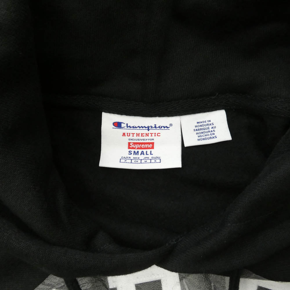 Supreme シュプリーム Champion チャンピオン 25SS x Champion チャンピオン Hooded Sweatshirt フーデッド スウェットシャツ フーディー パーカー ブラック系 S【極上美品】【中古】