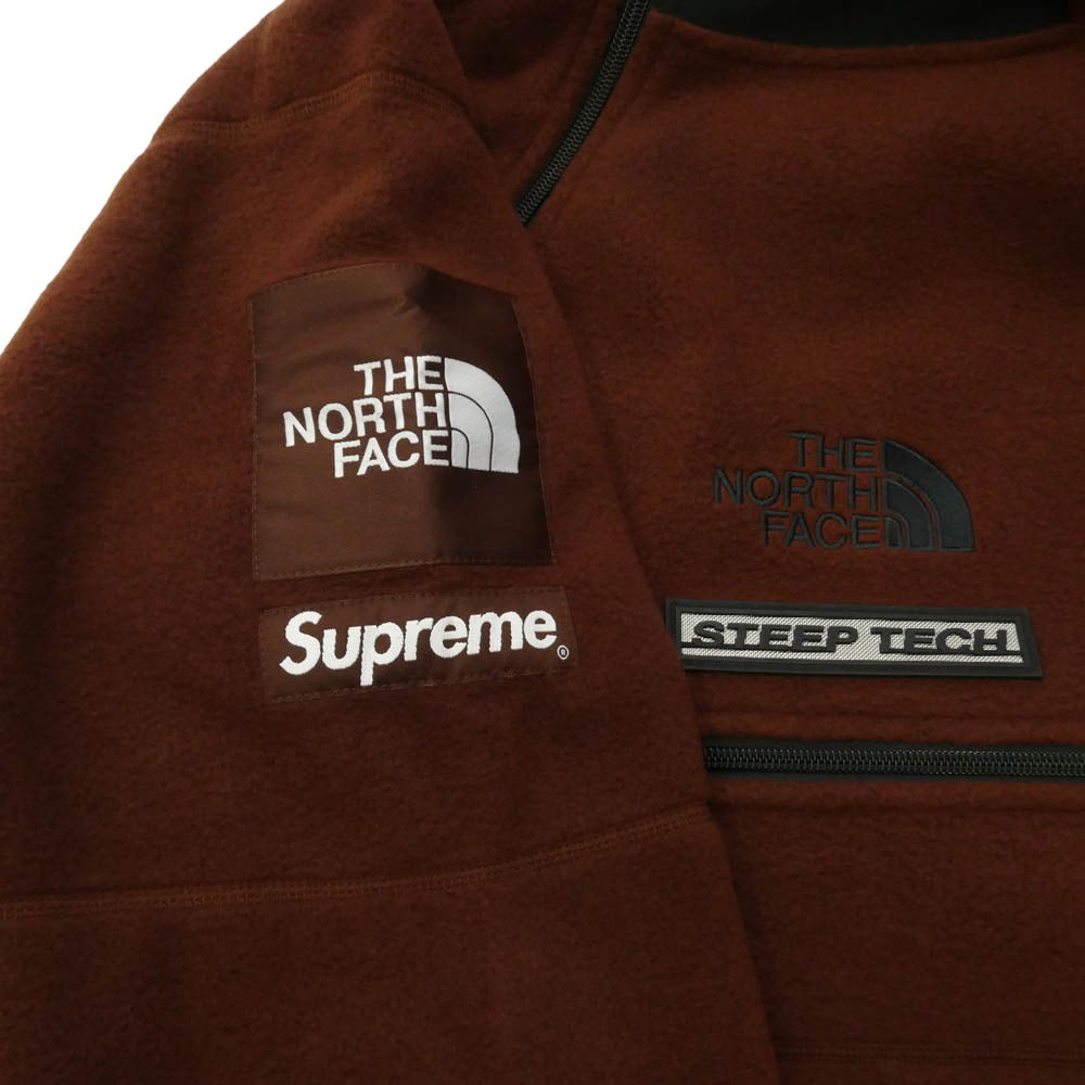Supreme シュプリーム THE NORTH FACE ノースフェイス 22AW NA52208I x The North Face ザノースフェイス Steep Tech Fleece Pullover スティープ テック フリース プルオーバー ジャケット Mサイズ ブラウン系 M【中古】