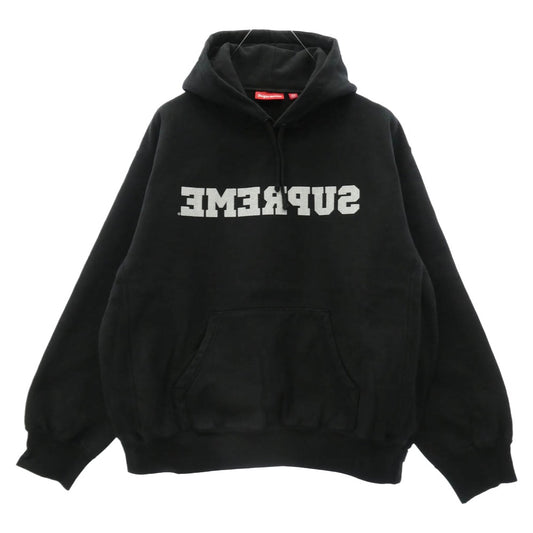 Supreme シュプリーム 25SS Reverse Hooded Sweatshirt リバース フーデッド スウェットシャツ フーディー パーカー Mサイズ ブラック系 M【極上美品】【中古】