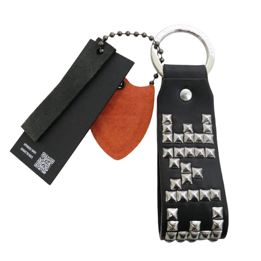 Supreme シュプリーム HTC エイチティーシー 23SS x Hollywood Trading Company ハリウッドトレーディングカンパニー Studded Keychain スタッディド キーチェーン ブラック系 シルバー系 2.5×7.6cm【極上美品】【中古】