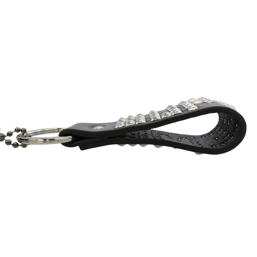 Supreme シュプリーム HTC エイチティーシー 23SS x Hollywood Trading Company ハリウッドトレーディングカンパニー Studded Keychain スタッディド キーチェーン ブラック系 シルバー系 2.5×7.6cm【極上美品】【中古】
