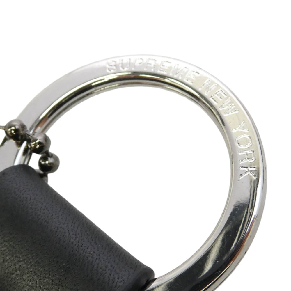 Supreme シュプリーム HTC エイチティーシー 23SS x Hollywood Trading Company ハリウッドトレーディングカンパニー Studded Keychain スタッディド キーチェーン ブラック系 シルバー系 2.5×7.6cm【極上美品】【中古】