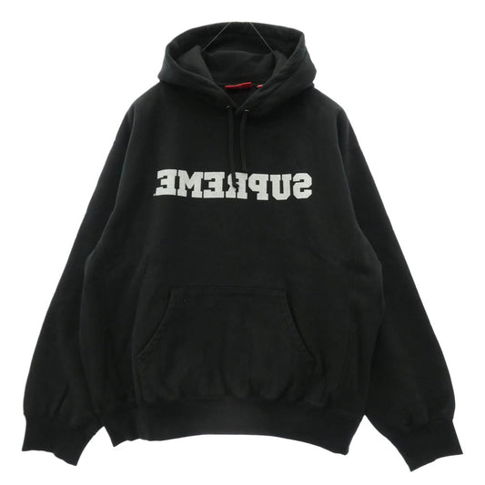 Supreme シュプリーム 25SS Reverse Hooded Sweatshirt リバース フーディー パーカー Lサイズ ブラック系 L【極上美品】【中古】